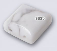 White Howlite 10x10 2-Hole Gemstone Beads (12)