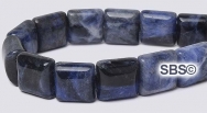 Sodalite 10x10 2-Hole Gemstone Beads (16" strand)