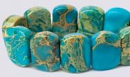 Impression Jasper 12x15 2-Hole Gemstone Beads (16" strand)