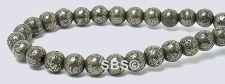 Golden Pyrite Gemstone Beads - 4mm Round A Grade