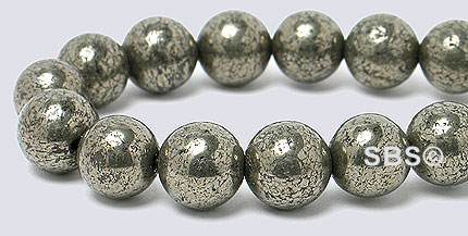 Golden Pyrite Gemstone Beads
