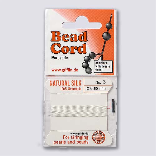 Griffin Silk Thread #3 White (2 meters)