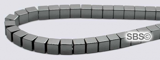 Hematite Beads 3x3 Cube (non-magnetic)