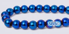 Hematite Beads 6mm Round - BLUE IRIS (non-magnetic)