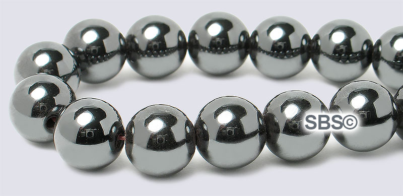 Hematite Beads 8mm (non-magnetic) - Super High Polished