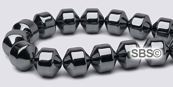Hematite Beads 8x8 Double Cone (non-magnetic) - Super High Polished
