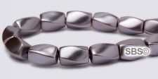 High Power Pearl Magnetic Hematite Beads 5x8mm Twist - Purple Smoke