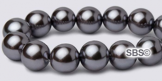 High Power Pearl Magnetic Hematite Beads 8mm - Purple Smoke