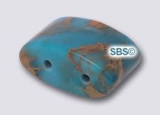 Impression Jasper 6mm x 12mm 2-Hole Oval Gemstone Beads (12)