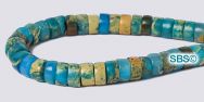 Impression Jasper Beads - 5mm Heishi