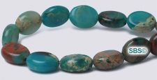 Impression Jasper Beads - 8mm x 10mm Flat Oval
