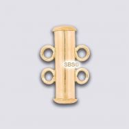 16mm Magnetic Slide Clasp - 2 loop - Gold Filled (1)