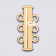 22mm Magnetic Slide Clasp - 3 loop - Gold Filled (1)