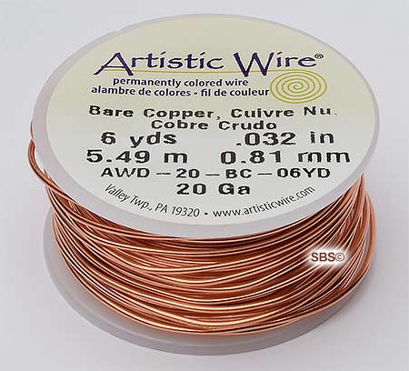 Wrapping Wire 20 gauge bare Copper 6 yards