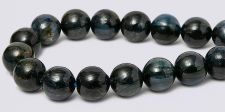 Kyanite Gemstone Beads - 6mm Round - DARK