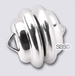 11mm MAG-LOK Magnetic Clasp - Silver Plated - 12 sets