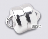 6mm MAG-LOK Magnetic Jewelry Clasp - Silver Plated - 12 sets