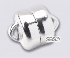 6mm MAG-LOK Magnetic Jewelry Clasp - Silver Plated - 12 sets