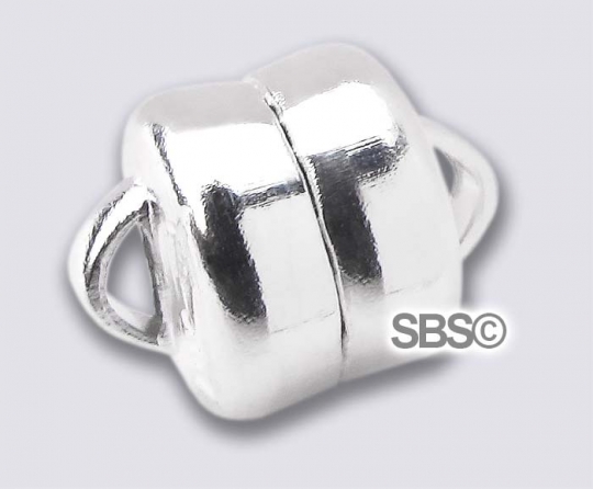 6mm Mag-Lok Magnetic Clasps (Silver Plated) 12-sets