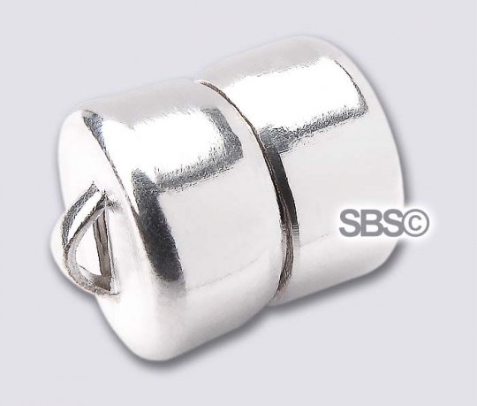 MA430-Magnetic Round Clasp 10mm Sterling Silver (1-Pc)