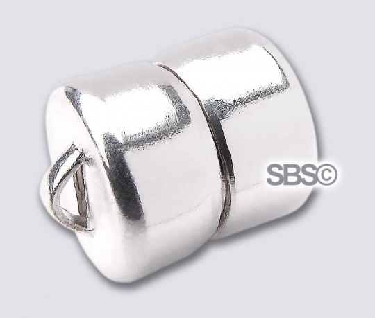 6mm MINI Magnetic Clasp Silver Plate (1 set)