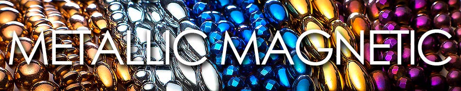 Magnetic Hematite Beads - Metallic