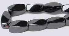 Magnetic Beads Hematite 6x12 (4 sided) Twist AAA Grade