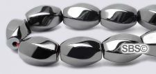 Magnetic Beads Hematite 8x12 (6 sided) Twist AAA Grade