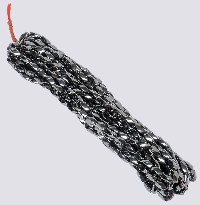 Hematite 5x11 4sided Swirl/Twist Beads (10 strands) AAA Grade