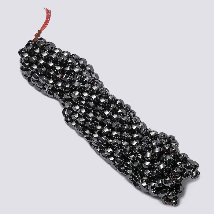 Hematite 8mm 6sided Twist Beads (10 strands) AAA Grade