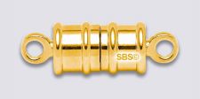 Magnetic Jewelry Clasps - Barrel Style 6mm x 10mm Gold Plate