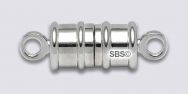 Magnetic Clasps - Barrel Style 6mm x 10mm Silver Plate