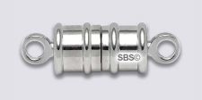 Magnetic Jewelry Clasps - Barrel Style 6mm x 10mm Silver Plate