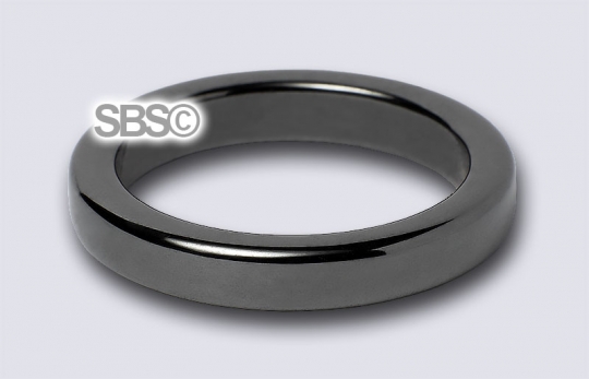 Magnetic Hematite 4mm FLAT Ring (size #9.5)