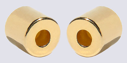 5mm x 5mm Magnetic Tube/Cylinder Clasp Gold (12)