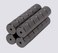 6mm x 5mm Magnetic Tube/Cylinder Clasps Hematite Color (12)