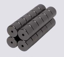 6mm x 5mm Magnetic Tube/Cylinder Clasps Hematite Color (12)