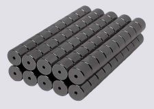 6mm x 5mm Magnetic Tube/Cylinder Clasps Hematite Color (50)
