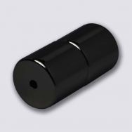 6mm x 6mm Magnetic Tube/Cylinder Clasps Black (1)