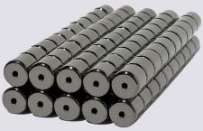 6mm x 6mm Magnetic Tube/Cylinder Clasps Hematite Color (50)