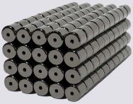 6mm x 6mm Magnetic Tube/Cylinder Clasps Hematite Color (100)