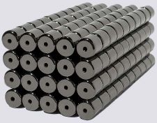6mm x 6mm Magnetic Tube/Cylinder Clasps Hematite Color (100)
