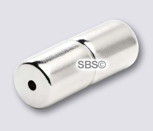 6mm x 8mm Magnetic Tube/Cylinder Clasps Silver