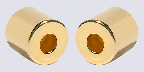 6mm x 6mm Magnetic Tube/Cylinder Clasps Gold (12)