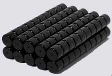 8mm x 6mm Magnetic Tube/Cylinder Clasps Black (50)