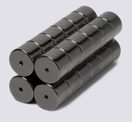 8mm x 6mm Magnetic Tube/Cylinder Clasps Hematite Color (12)