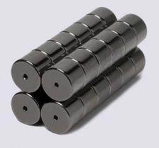 8mm x 6mm Magnetic Tube/Cylinder Clasps Hematite Color (12)