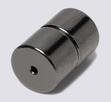 8mm x 6mm Magnetic Tube/Cylinder Clasps Hematite Color (1)