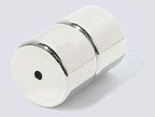 8mm x 6mm Magnetic Tube/Cylinder Clasps Silver (1)