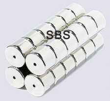8mm x 6mm Magnetic Tube/Cylinder Clasps Silver (12)